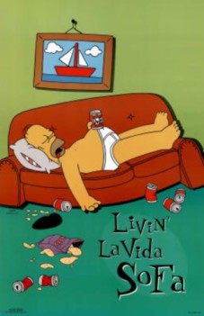 Homer Simpson, living la vida sofa